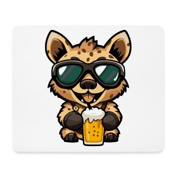 Hyena Après-Ski Bière Bande Dessinée - Tapis de souris (format paysage) - blanc - Devant