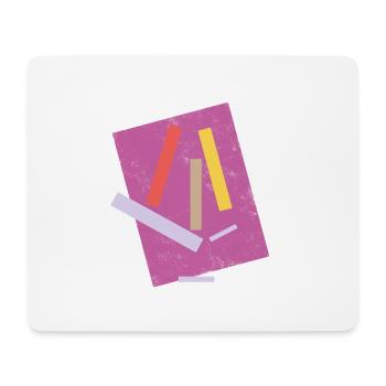 Abstrakte Farbige Linien Komposition - Mousepad (Querformat) - Weiß - Vorne