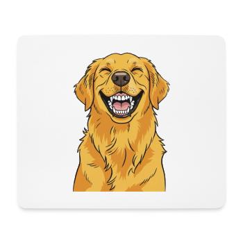 Cheerful Golden Retriever - Dog Lover - Mouse Pad (horizontal) - white - Front
