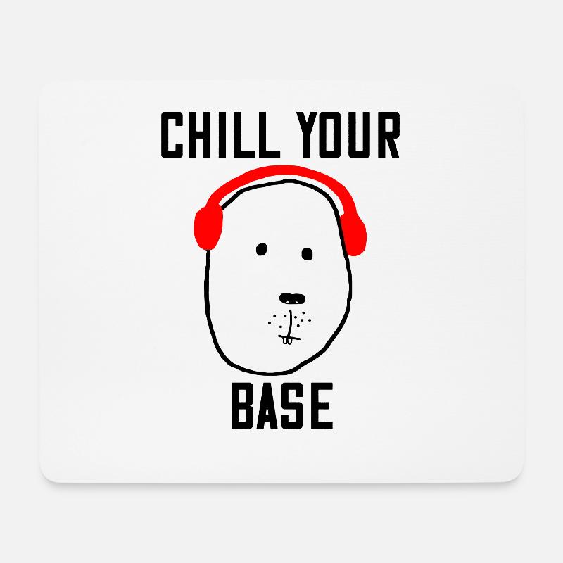 Funny hamster- chill your base - Mousepad (Querformat) - Weiß