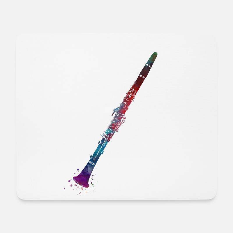 Klarinette # Klarinette # Musik - Mousepad (Querformat) - Weiß
