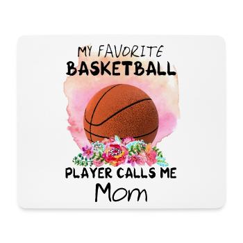 Aquarell Basketball Mom - Mousepad (Querformat) - Weiß - Vorne