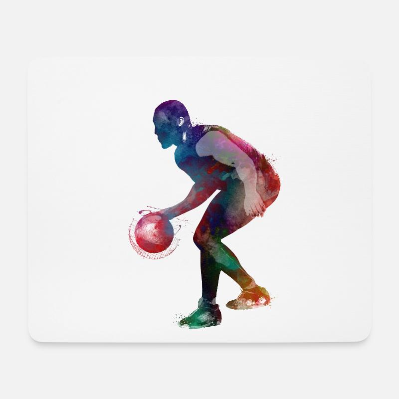 Basketballspieler #sport - Mousepad (Querformat) - Weiß
