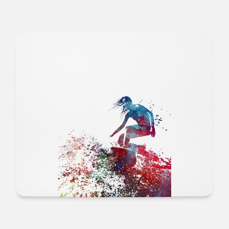 Surfer Sport Kunst #surfer #sport - Mousepad (Querformat) - Weiß