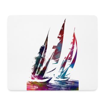 Segelsport Kunst #sailing - Mousepad (Querformat) - Weiß - Vorne