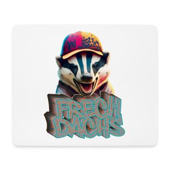 Frechdachs- Frecher Dachs Graffiti Style - Mousepad (Querformat) - Weiß - Vorne