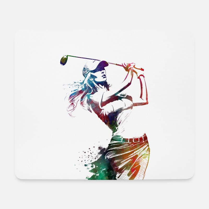 Golfspieler Sport #golf #sport - Mousepad (Querformat) - Weiß