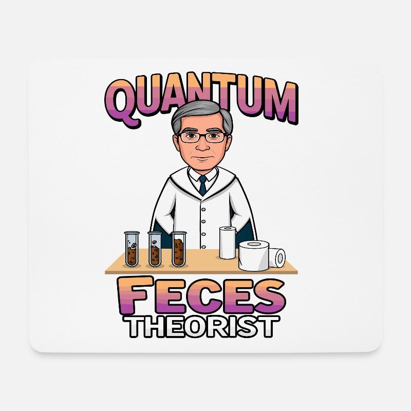 Quanten Fäkalien Theoretiker - Mousepad (Querformat) - Weiß
