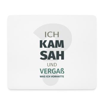 Ich Kam Sah und Vergaß - Mousepad (Querformat) - Weiß - Vorne