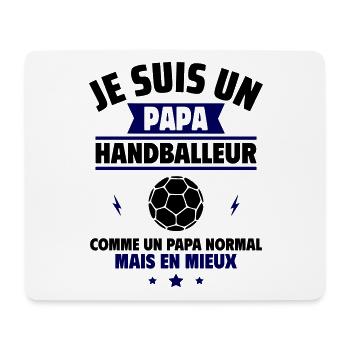 Cadeau fête des pères, Papa handballeur au top - Tapis de souris (format paysage) - blanc - Devant