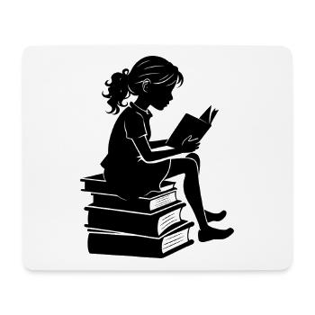 Woman Reading - Mouse Pad (horizontal) - white - Front