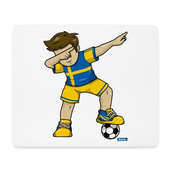 Fussball Dab Dabbing Schweden HARIZ Fussball Dab D - Mousepad (Querformat) - Weiß - Vorne
