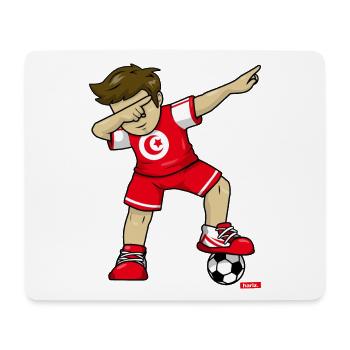 Fussball Dab Dabbing Tunesien HARIZ Fussball Dab D - Mousepad (Querformat) - Weiß - Vorne