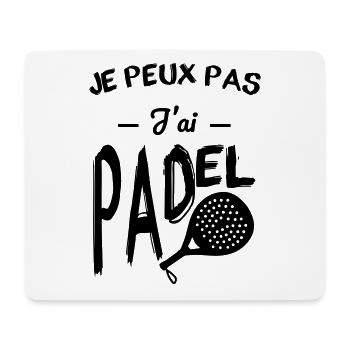 Je peux pas j'ai padel - Tapis de souris (format paysage) - blanc - Devant