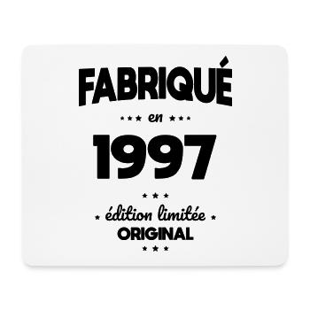 Anniversaire 25 ans - Fabriqué en 1997 - Tapis de souris (format paysage) - blanc - Devant