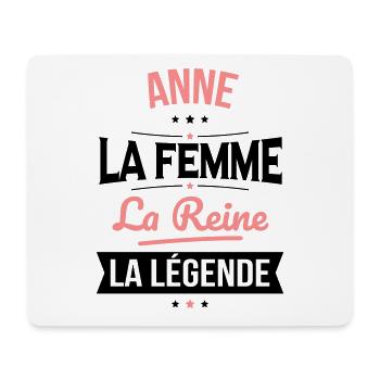 Anne - La Femme - La Reine - La Légende - Tapis de souris (format paysage) - blanc - Devant