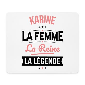 Karine - La Femme - La Reine - La Légende - Tapis de souris (format paysage) - blanc - Devant