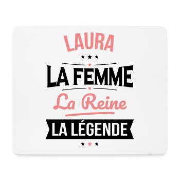 Laura - La Femme - La Reine - La Légende - Tapis de souris (format paysage) - blanc - Devant