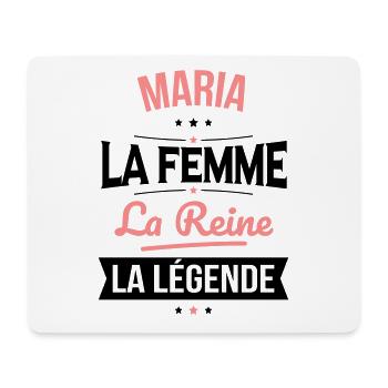 Maria - La Femme - La Reine - La Légende - Tapis de souris (format paysage) - blanc - Devant