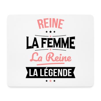 Reine - La Femme - La Reine - La Légende - Tapis de souris (format paysage) - blanc - Devant