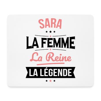 Sara - La Femme - La Reine - La Légende - Tapis de souris (format paysage) - blanc - Devant