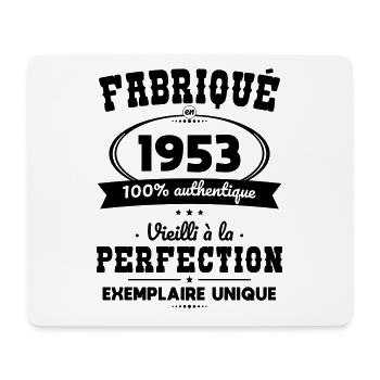 Anniversaire 70 ans - Fabriqué en 1953 - Tapis de souris (format paysage) - blanc - Devant