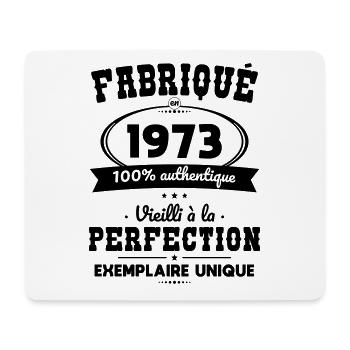 Anniversaire 50 ans - Fabriqué en 1973 - Tapis de souris (format paysage) - blanc - Devant