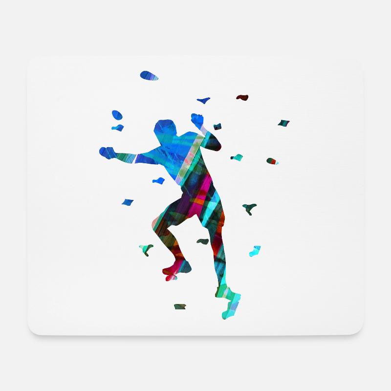 Bouldern,Sport,Klettern, sportler,graffiti - Mousepad (Querformat) - Weiß
