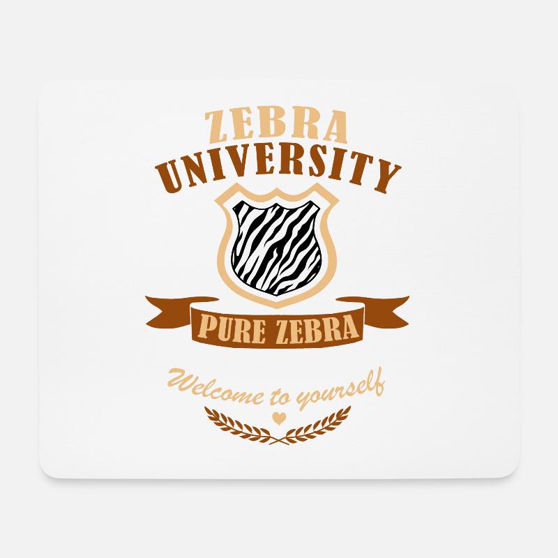 Zebra-Diplom - Mousepad (Querformat) - Weiß