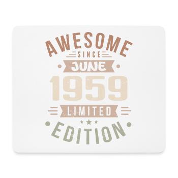 Juin 1959 Anniversaire Juin 1959 Cadeau Juin 1959 - Tapis de souris (format paysage) - blanc - Devant