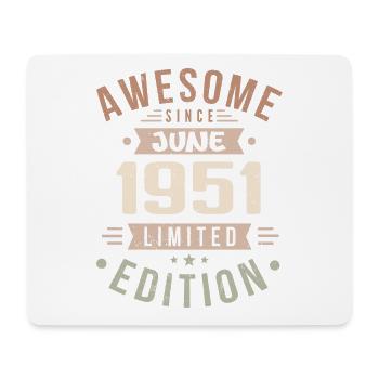 June 1951 Birthday June 1951 Gift June 1951 - Mouse Pad (horizontal) - white - Front