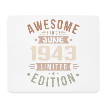 Juin 1943 Anniversaire Juin 1943 Cadeau Juin 1943 - Tapis de souris (format paysage) - blanc - Devant