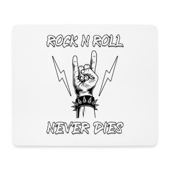 Rock N Roll Never Dies Musique Hard Rock Heavy Metal - Tapis de souris (format paysage) - blanc - Devant