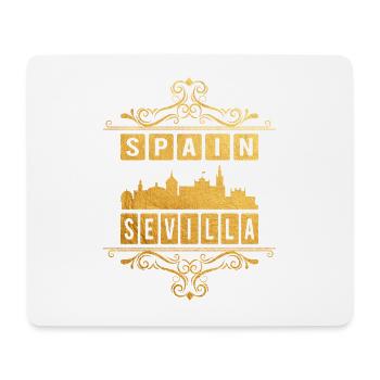 Sevilla Spanien Stadt Skyline Ornament Gold Liebe - Mousepad (Querformat) - Weiß - Vorne
