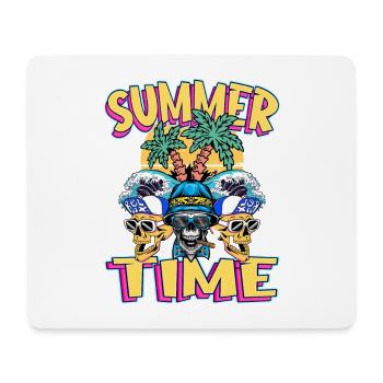Summer Sun Palm Trees Skull Beach Sea Holiday - Mouse Pad (horizontal) - white - Front