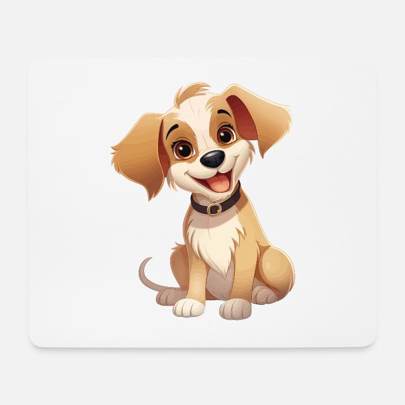Hund Hündchen Hundeliebhaber Tier Cartoon Comic - Mousepad (Querformat) - Weiß