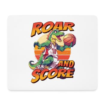 Basketball Dino T-Rex Spieler Sport Comic Cartoon - Mousepad (Querformat) - Weiß - Vorne
