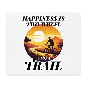 Auf der Jagd nach dem Glück auf zwei Rädern - Mousepad (Querformat) - Weiß - Vorne