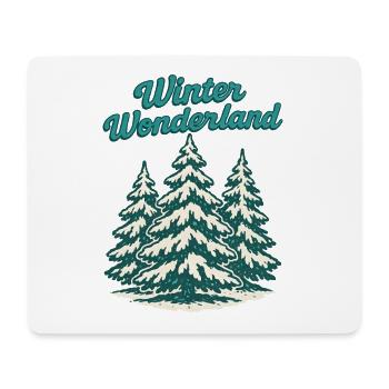 Pins du pays des merveilles hivernales - Tapis de souris (format paysage) - blanc - Devant