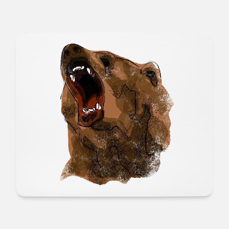 Bär - Mousepad (Querformat) - Weiß