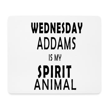 Mercredi Addams est mon animal spirituel - Tapis de souris (format paysage) - blanc - Devant