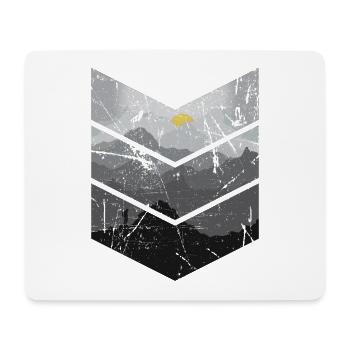 Vintage Berge - Mousepad (Querformat) - Weiß - Vorne