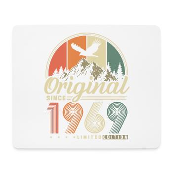 Original 1969 Vintage Vintage anniversaire rétro - Tapis de souris (format paysage) - blanc - Devant