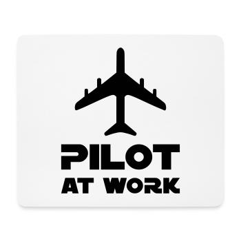 Pilote au travail (aéronef) - Tapis de souris (format paysage) - blanc - Devant