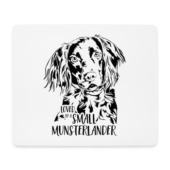 Loved by a Small Munsterlander Münsterländer Hund - Mousepad (Querformat) - Weiß - Vorne