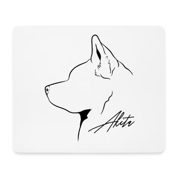 Akita Profil Hunde Hund Wilsigns - Mousepad (Querformat) - Weiß - Vorne