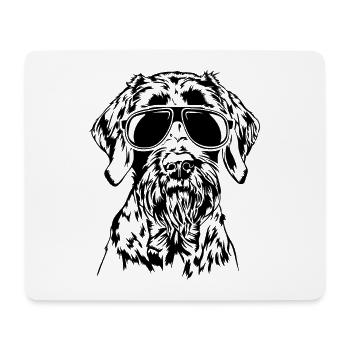 Deutsch Drahthaar Sonnenbrille Jagdhunde Wilsigns - Mousepad (Querformat) - Weiß - Vorne