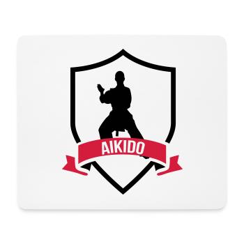 Aikido - Tapis de souris (format paysage) - blanc - Devant