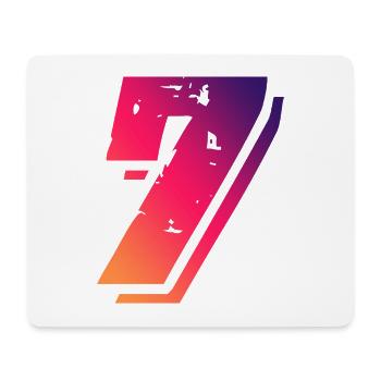 7 Number Symbol - Mouse Pad (horizontal) - white - Front