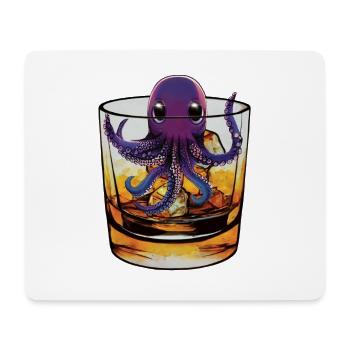 Small squid in whiskey 🥃 - Mouse Pad (horizontal) - white - Front